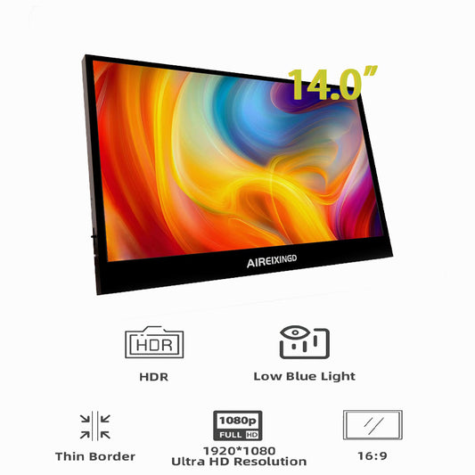 14.0"  Portable Monitor 1080P FHD IPS with USB C HDMI External Second Screen for Mac,Laptop,PC,Switch,PS,Xbox