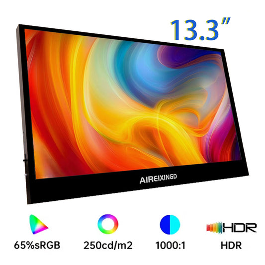 13.3" Portable Monitor 1080P Ultrathin IPS Screen USB C HDMI Second Screen for Laptop Mac PC Xbox Switch PS